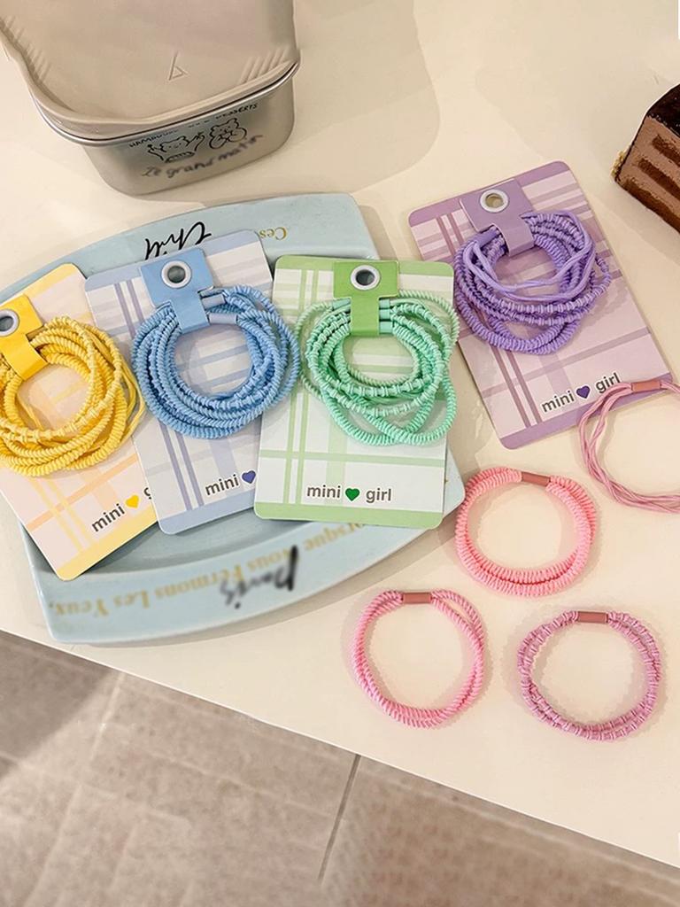 4Pcs Assorted Colors, 2MM Rubber Bands for Hair, Pain-Free Hair Accessories for Girls, Made for Long-Lasting Braids, Ponytails