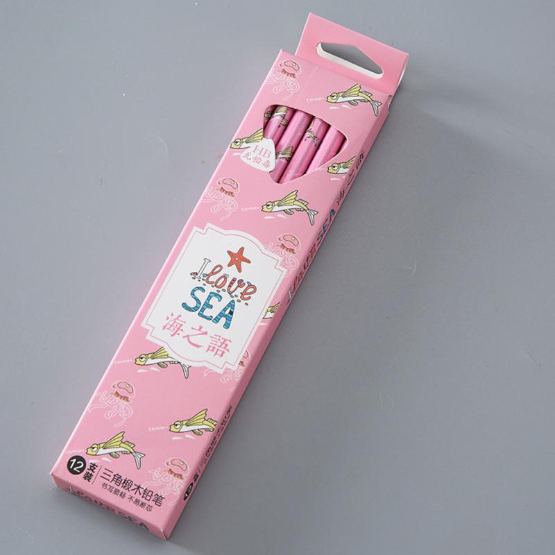 Drewniane dzieci Cartoon pisanie ołówkiem bezołowiowe Hb rysowanie ołówkiem artykuły papiernicze do pisania malowania