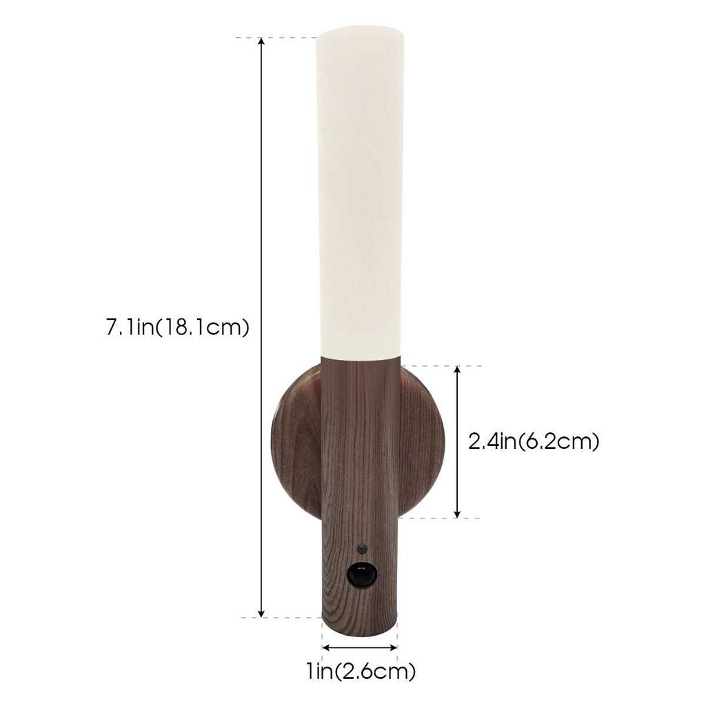 Imitation Wood Art Light Human Body Induction Small LED Night Light USB Charging Hallway Induction Light Closet Induction
