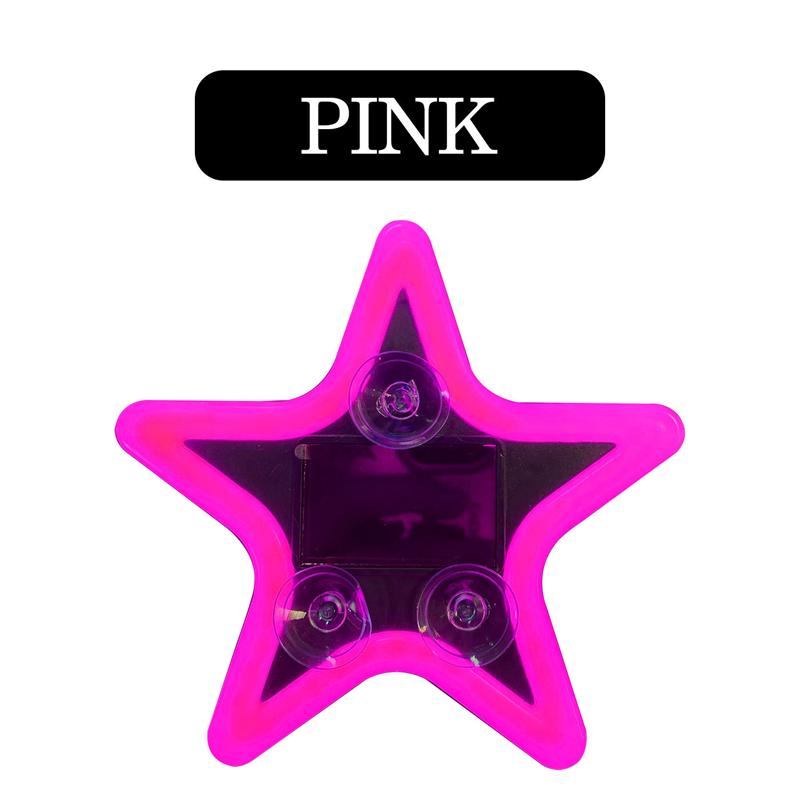 

Colorful LED Car Triangle Window Solar Atmosphere Light Car Free Wiring Wireless Decoration Neon Light 2026 New розовый
