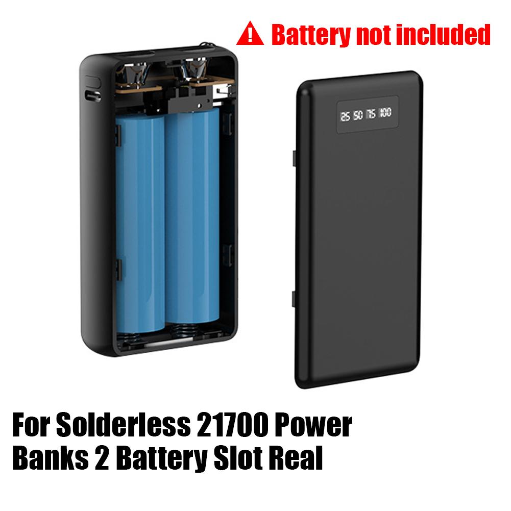 Welding Free 21700 Mobile Power Bank Kit With Built-in Wire Power Bank Shell DIY Battery Box Kit Fast Charging