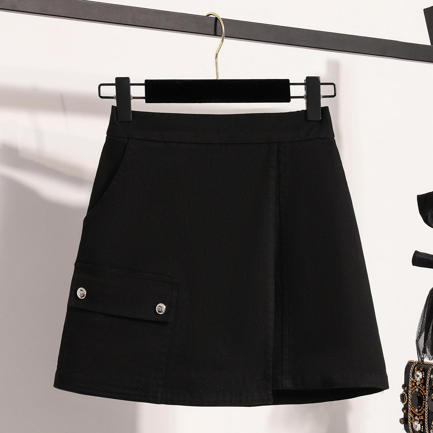 

DIMANAF Женские шорты больших размеров Летние свободные короткие джинсы Базовые с высокой посадкой и карманами Штаны Эластичная талия Макси 5XL чёрный