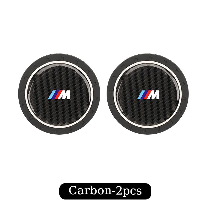 2025 Heiß 2 Stück Auto Innenraum Getränkeuntersetzer Becherhalter Wasserdichte Matte Für BMW M Performance 1 2 3 4 5 7 Serie X2 X3 X4 X5 X6 X7 M2 M3