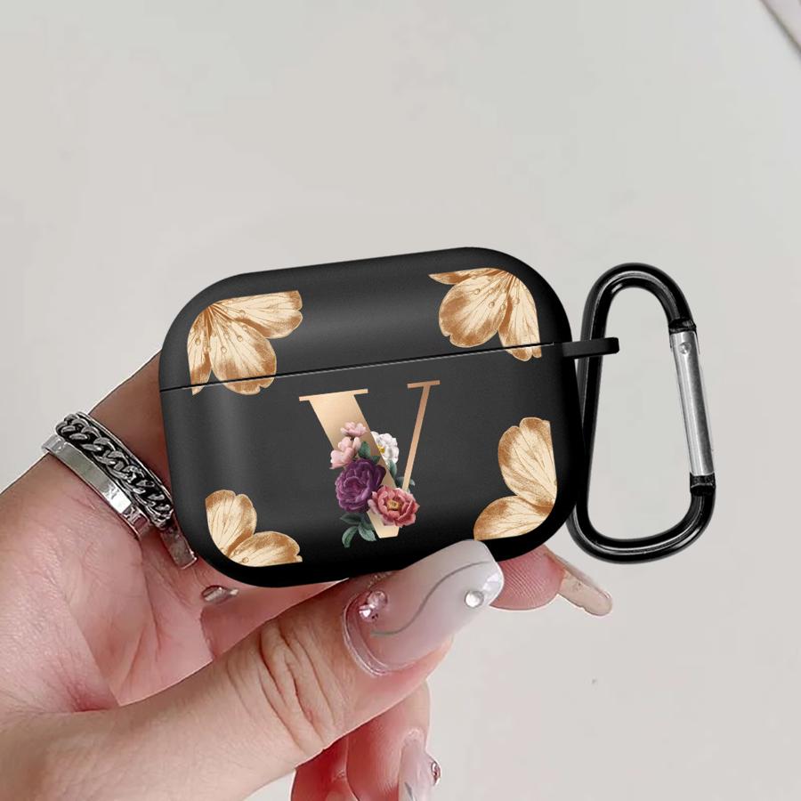 

Case For Airpods 2 Pro Pro3 Pro2 1 4 3 Earphone Cases Cover Flower Name Letter U V Airpods 4