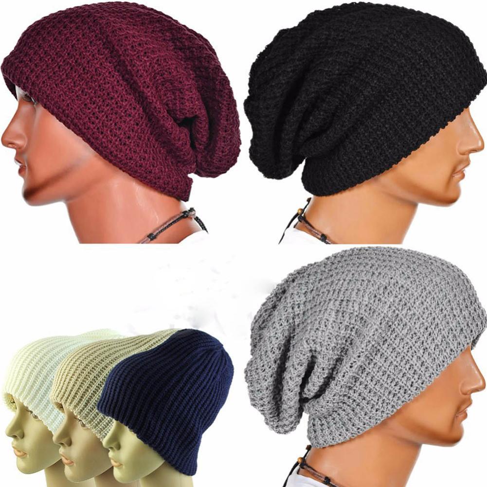 Knitted Hat Warm Oversize Beanie Hiking Travel Baggy Cap for Man & Woman