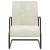 Cantilever Chair Cream White Velvet
