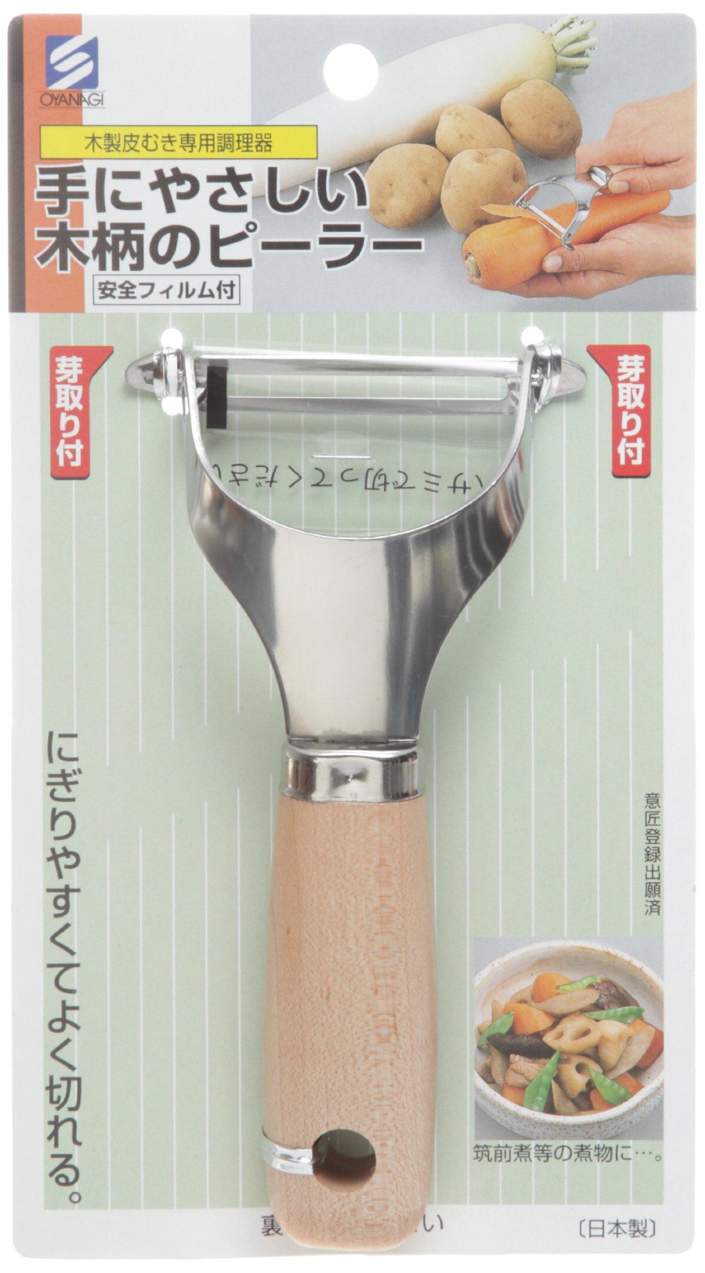 

Koyanagi Sangyo wooden handle peeler Natural 1010 Hand-friendly бежевый