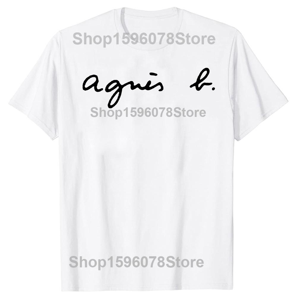 2026 Summer Fashion Street New French Agn Classic Letter Print Graphic T-shirts for Both Women High-quality Streetwear Unisex
