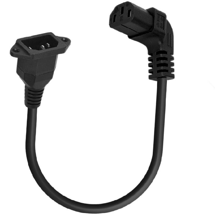 90 Degree  Up/Down/Left/Right Angled IEC 320 C13 Female to C14 Male Power Supply Extension Cord for Monitors Computers
