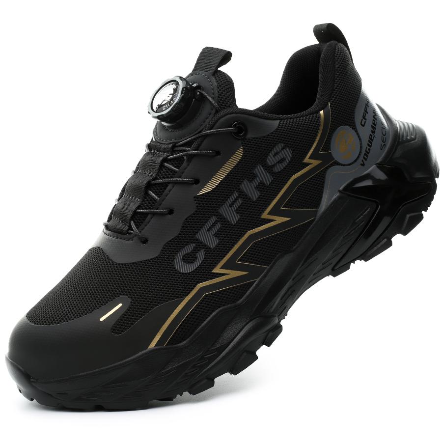 

Rotating Button Security Shoes Men Boots Work Sneakers Steel Toe Shoes Puncture-Proof Work Shoes Safety Boots Protection Shoes 38