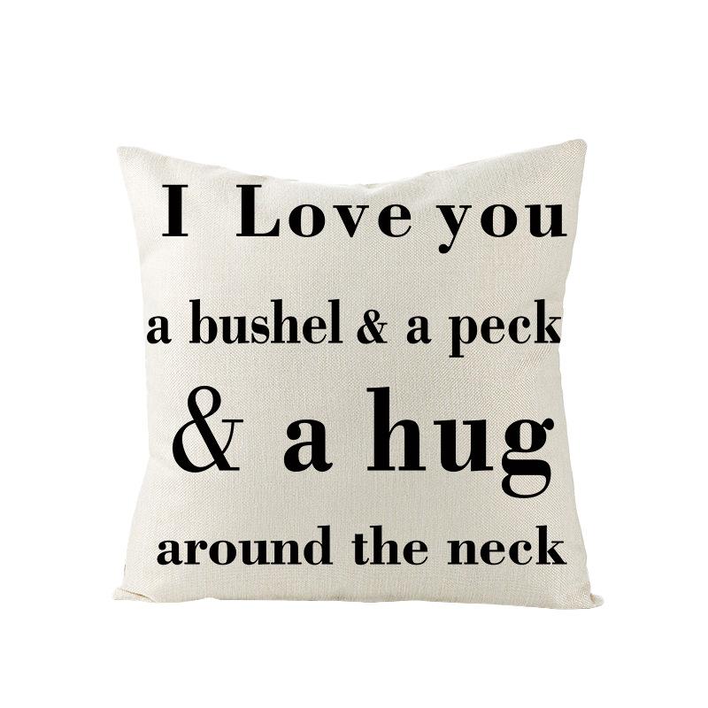 Home Furnishings Nordic Polyester Cushion Cover Black Letter Digital Print Cushion Cover Cushion Cover