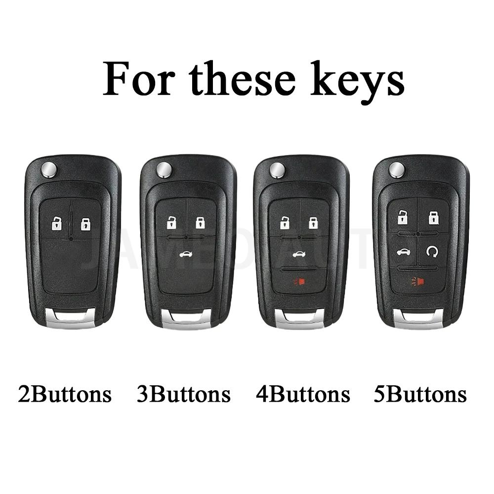 2/3/4/5 Buttons Car Flip Key Cover Case For Chevrolet Cruze Aveo For Buick Opel Corsa Antara Zafira Meriva Insignia Keychain