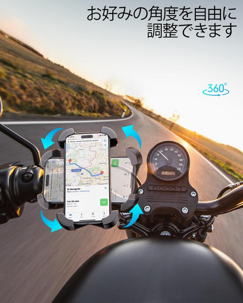 Uneawit Bicycle Smartphone Motorcycle Phone Smartphone Stand for Inch Stable Adjustable Drop Vibration Motorcycle Smartphone Accessory Compatible with