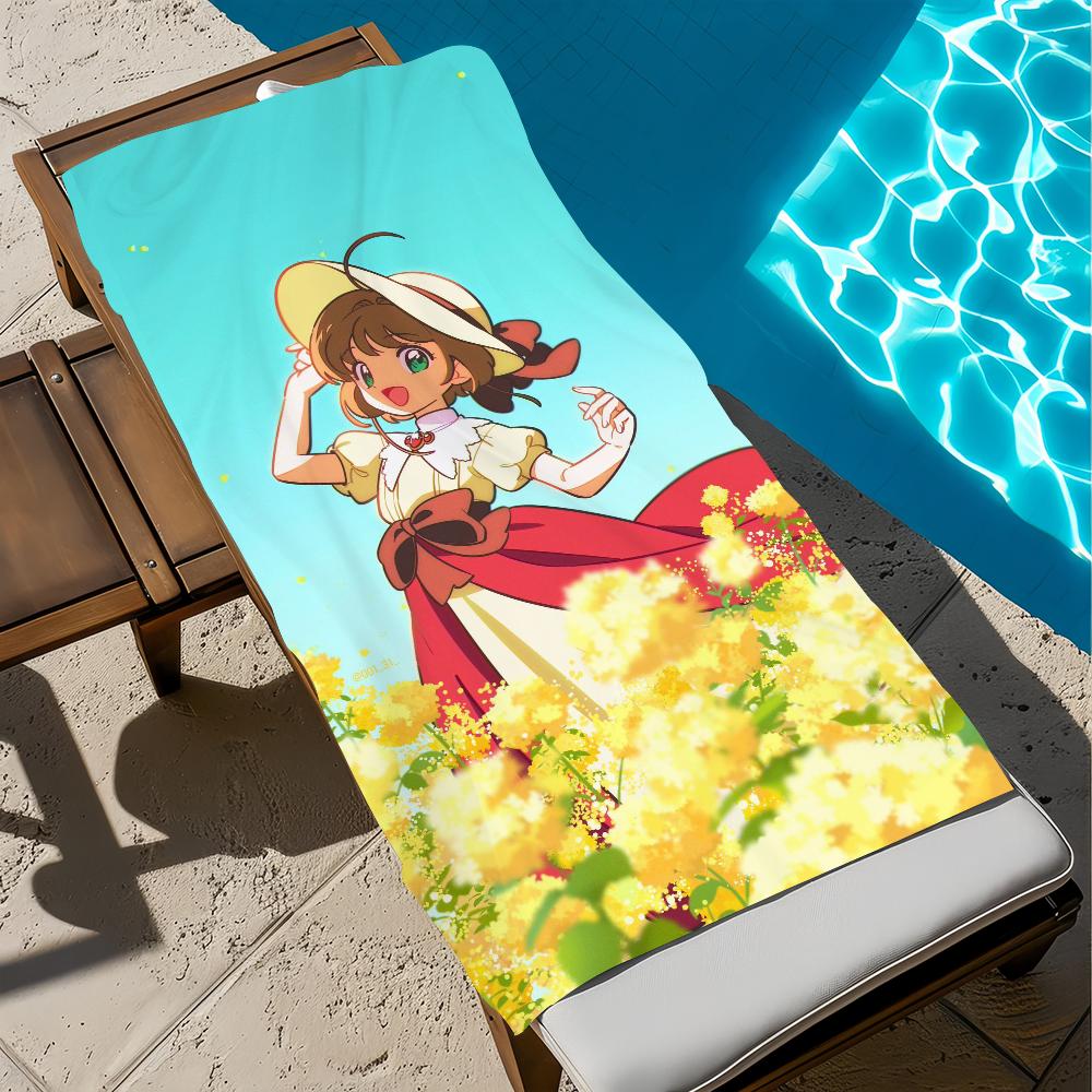 C-cardcaptor anime cute S-sakura Towel Beach Quick Dry Soft Pool Towels Gift for Travel Gym Shower Camping sports