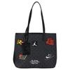 Logo Minimalistisch Große Kapazität Polyester Tragetasche Schultertasche Unisex Taschen Schwarz JD2543014AD-001
