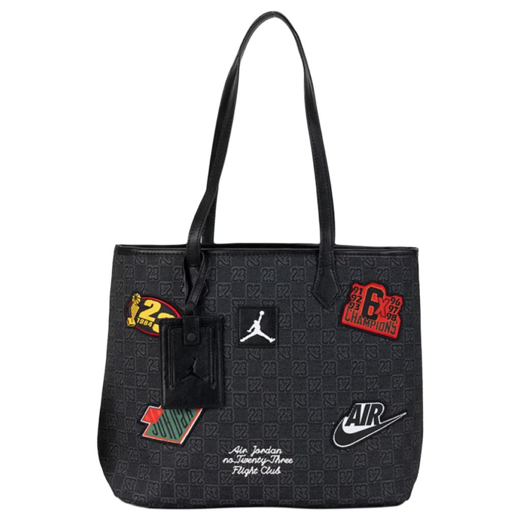Jordan Polyester Tote Bag, Shoulder Bag Unisex Black JD2543014AD-001