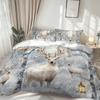 MOKALALA 2/3pcs Snowy Forest Pattern Duvet Cover Set Winter Themed Bed Cover Set Elegant Bedding Set 1 Duvet Cover