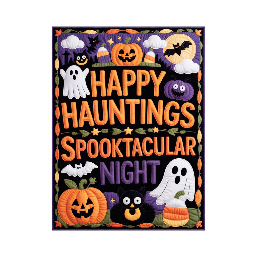 Halloween Print Pumpkin Castle Blanket Flannel Blanket Throw Blanket