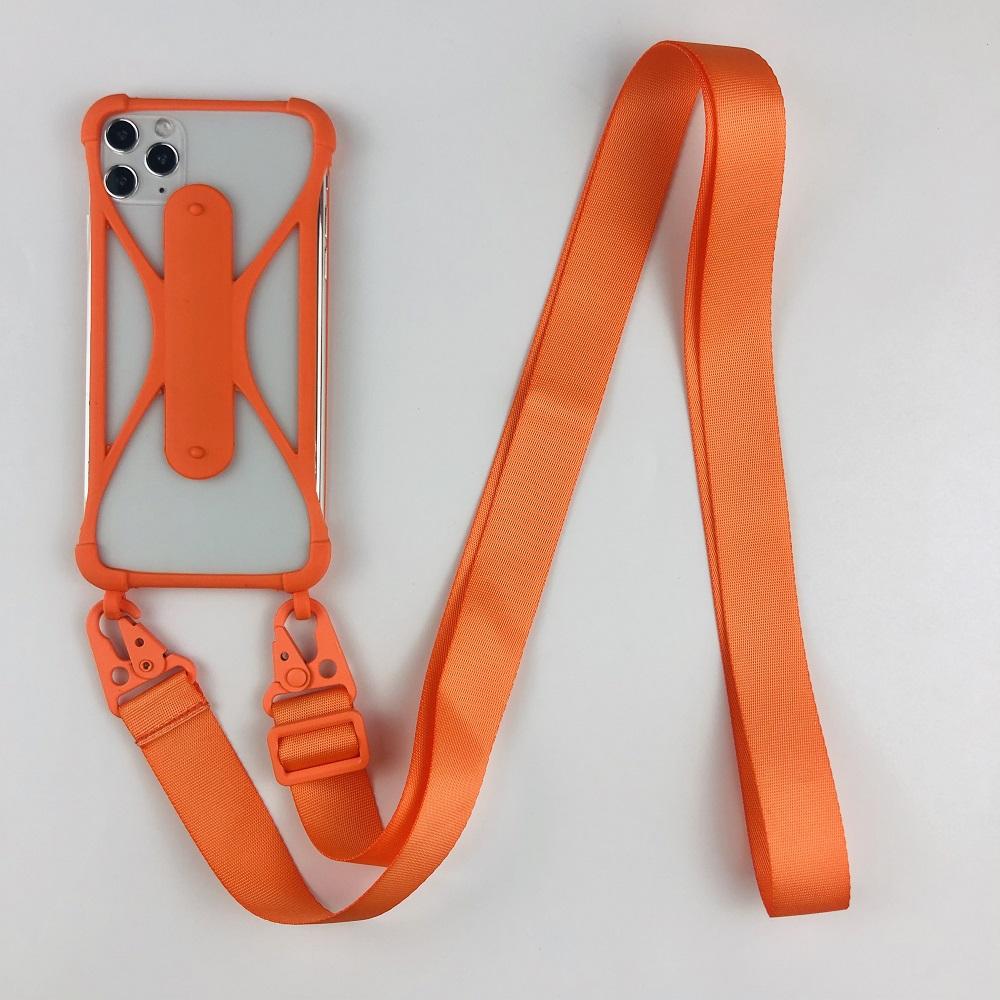 Universal Lanyard For Phone Silicone Sports Strap Neck Hanging Rope Sling Chain Mobile Phone Lanyard Case with Adjustable String
