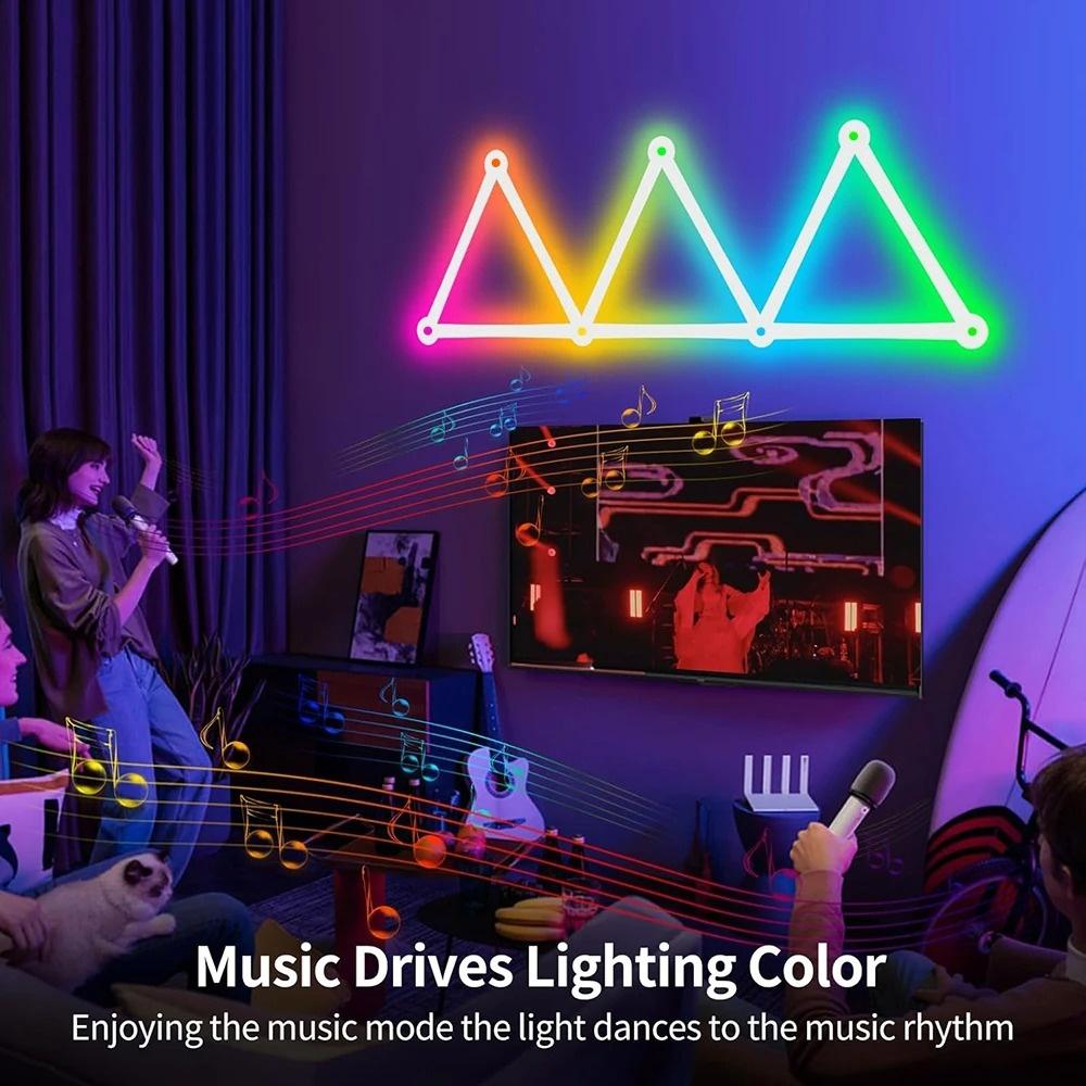 RGB IC Strip Wall Lamp Atmosphere Night Light APP Music Party TV Backlight Bedroom Game Room Decor Smart LED Night Light