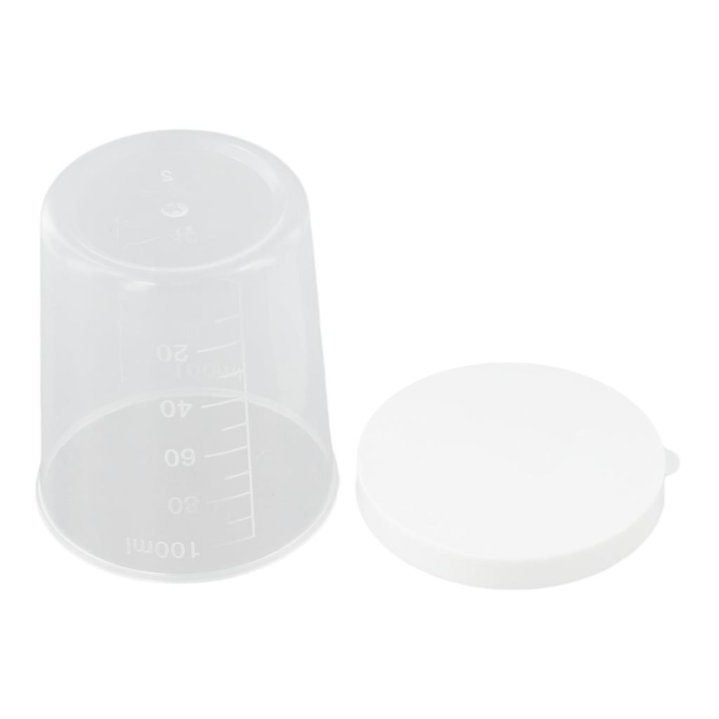 Practical and 10PCS Measuring Cup Set, Transparent Plastic Container with Lid