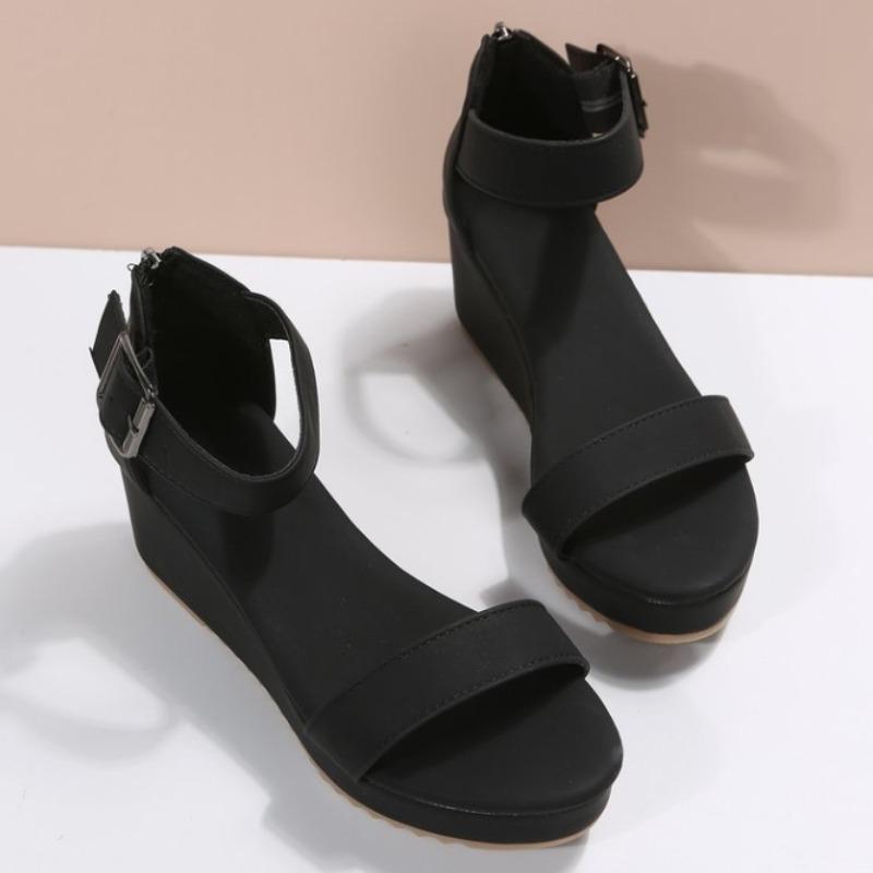 New Style Women Shoes Platform Sandals Women Peep Toe High Wedges Heel Ankle Buckles Sandals Espadrilles Female Sandals Shoes