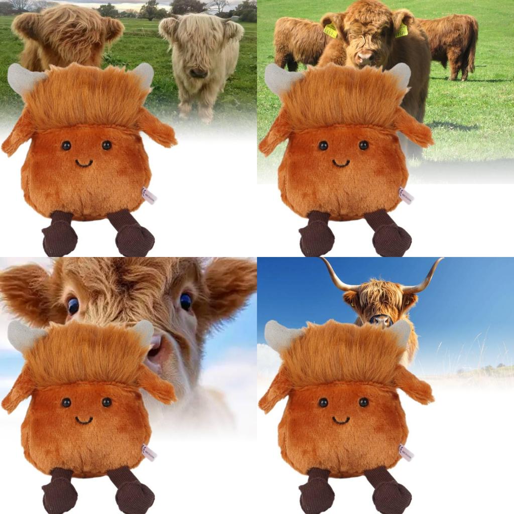 Soft And Cuddly Calf Carey Medium Plush Toy Adorable Highland Cow Stuffed Animal 17cm