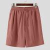 INCERUN Men Drawstring Elastic Waist Casual Loose Wide Legs Half Pants Shorts