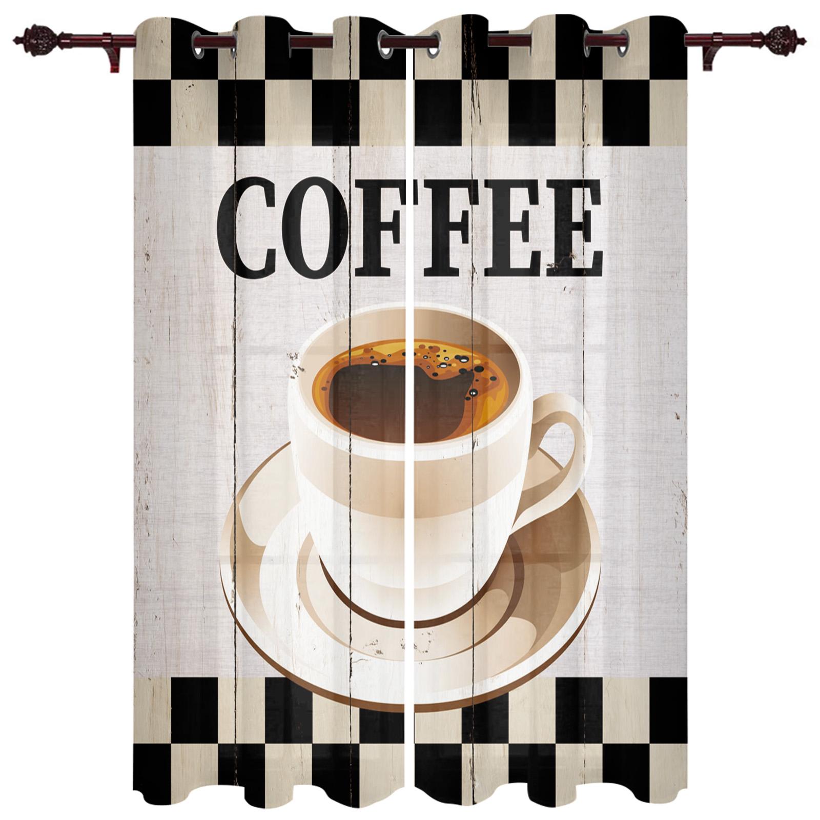 Кофейные ретро деревянные решетчатые оконные шторы — фото 7