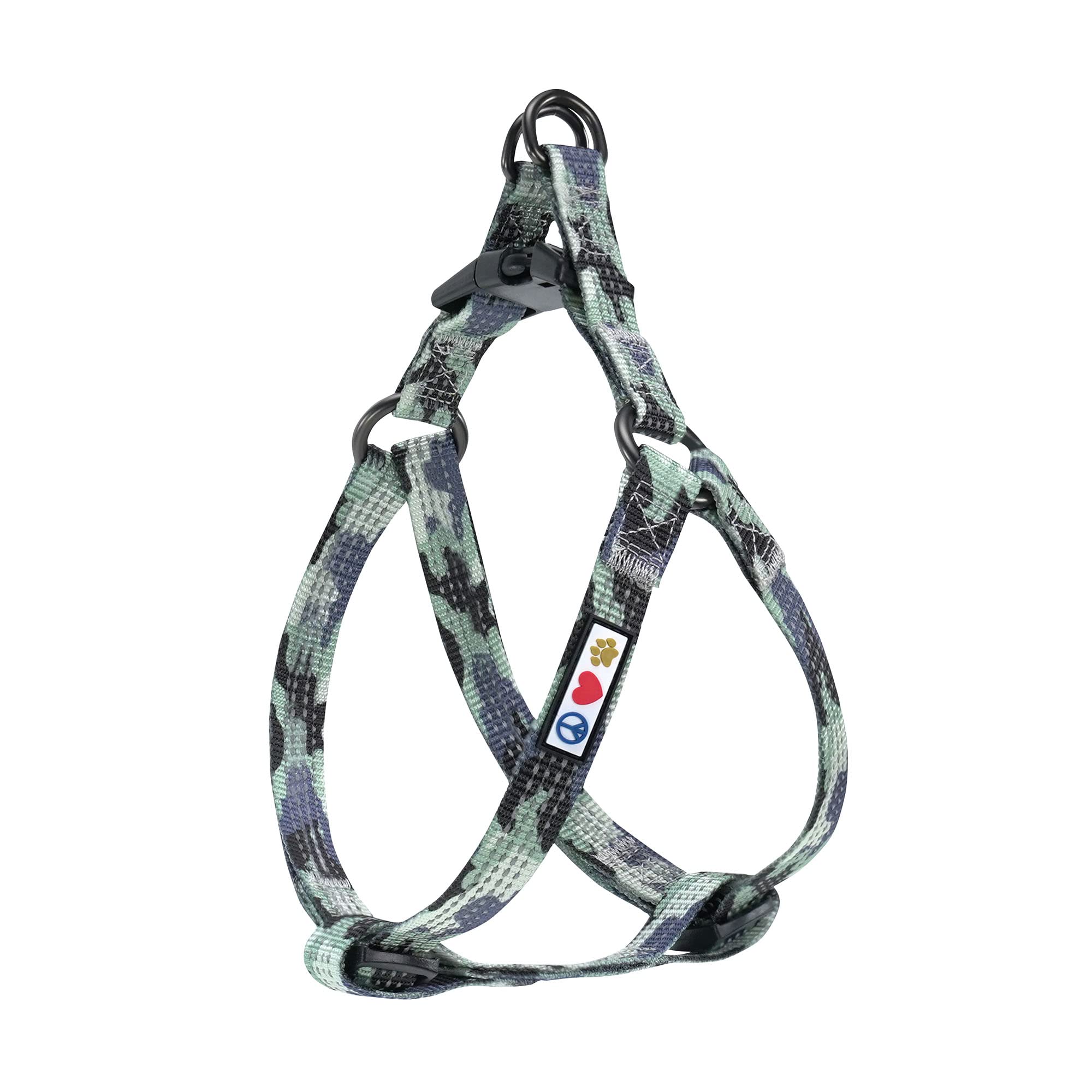 

PAWTITAS Reflective Dog Harness XS Military Camouflage Gray Puppy Harness Harness/Dog