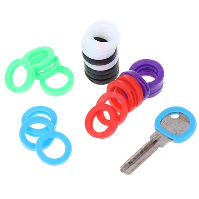 24XBright Colors Hollow Silicone Key Cap Covers Topper Keyring With Bly Braille