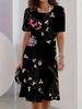 New summer mid-length dress 3D printed design casual for outings and parties