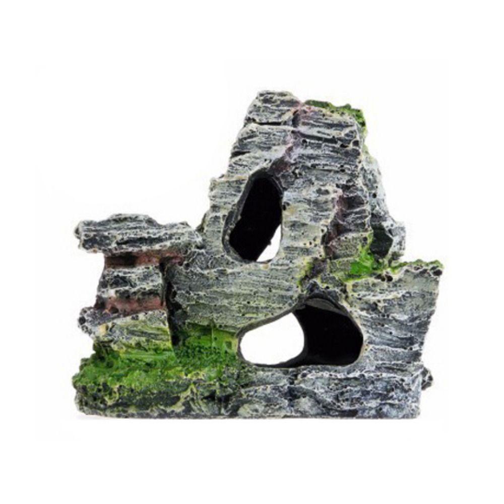 

Прочная смола в форме скалы, пещера для укрытия рыб, убежище для рыб и креветок, украшение для аквариума в виде искусственной горы A