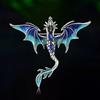 Trendy Rhinestones Dragons Brooches for Women Unisex Enamels Animals Pins Badges Office Party Backpack Gifts Jewelry Accessories