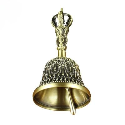 Nepal Mosiężny Tybetański Dzwonek Ręcznie Robiony Zestaw Dzwonka Vajra i Stempla Tybetańskie Dzwonki Buddyjskie Narzędzie do Medytacji Instrumenty do Leczenia Dźwiękiem
