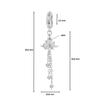 Lily with hanging crystals silver pendant beads silver 925