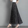 Letní Nová Čínský Styl Tištěná Šifonová Sukně Poloviční Délky Dlouhá Sukně Áčkového Střihu s Vysokým Pasem Retro Dlouhá Sukně s Velkým Rozsahem pro Ženy