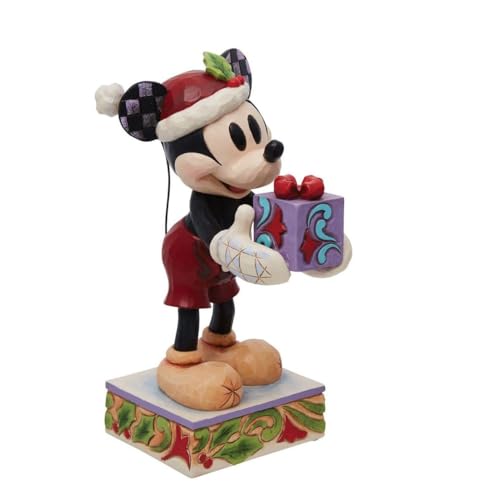 Enesco Statue/Figure "Disney Traditions" Secret Santa Mickey Mouse, Size: 10 X 6.5 X H15.5cm, DTR6013060