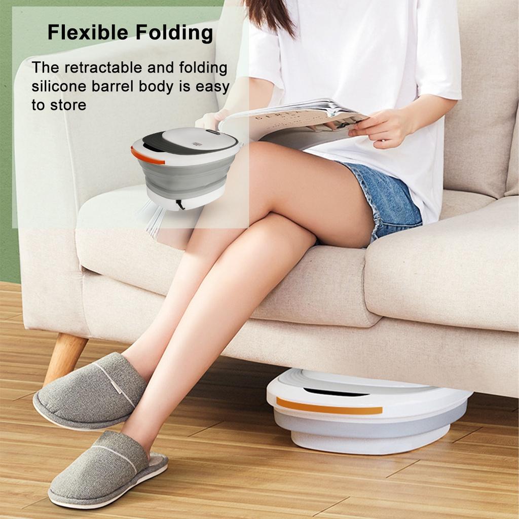 300W 7,5 liter Voetspa-massageapparaat met vibratiemassageroller & pedicuursteen Voor shiatsu acupressuur 22,7x38xcm