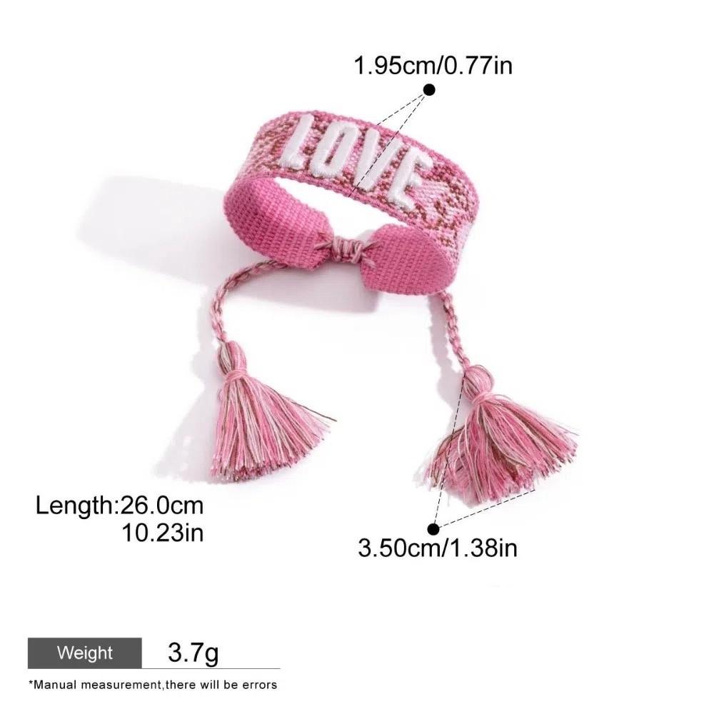 

Colorful Rope Adjustable Bracelet Heart shaped Women s Bracelet Fashion Fabric Bracelet Women A