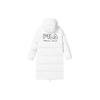 Fila Solid Color Logo Simple Casual Long Hooded Down Jacket Women Outerwear White F11W249906FWT