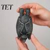 Festive Holiday Decor Halloween Bat Figurine, Resin Hanging Sculpture, Gothic Upside Distressed Retro Down Statue for Outdoor Garden Tree Yard Spooky