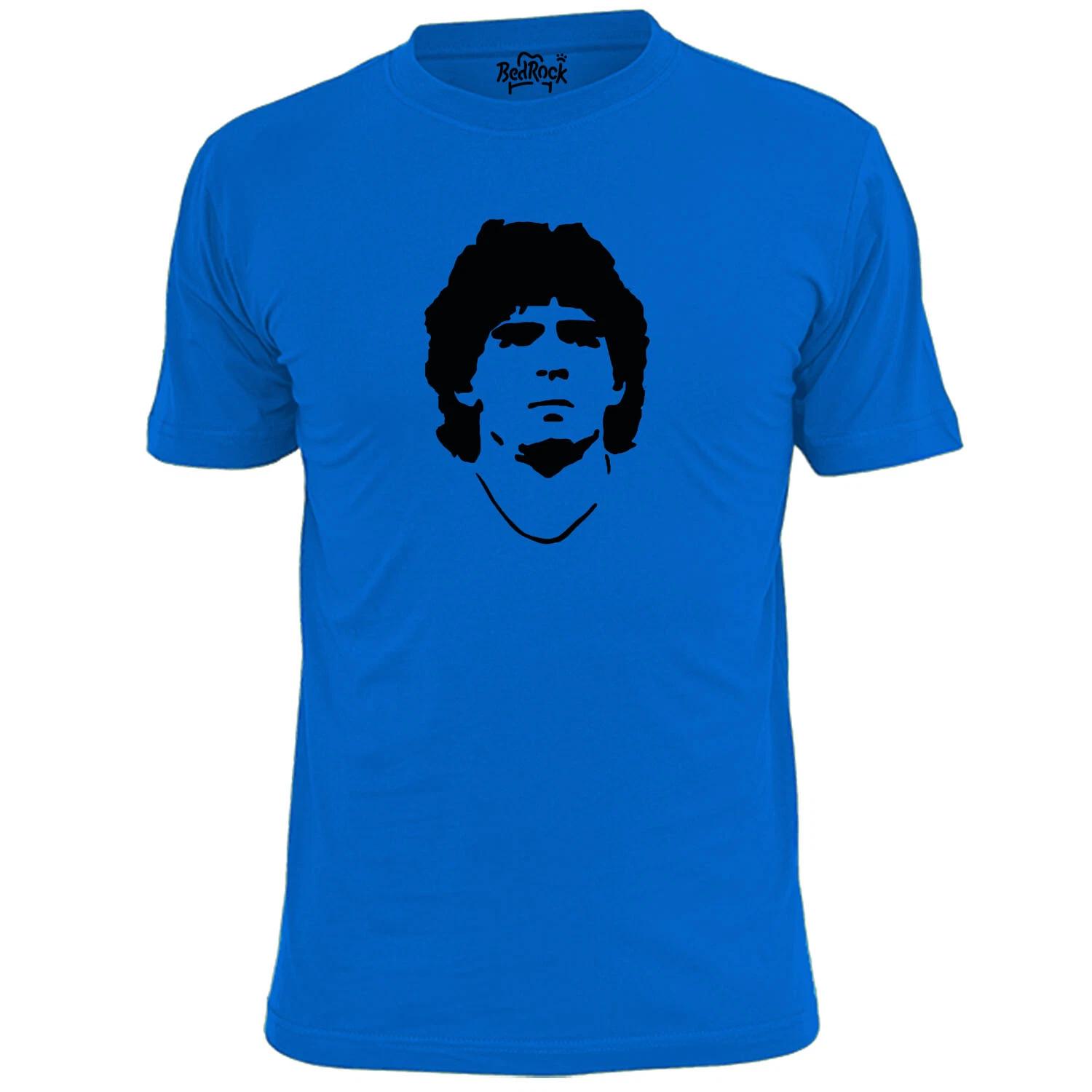 Mens Maradona Silhouette T shirt Football Soccer Legend S