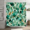 Luxury Green Marble Pattern Shower Curtain Waterproof Fabric Decorative Bath Accessories for Bathroom Decoration Set Size: 72x84