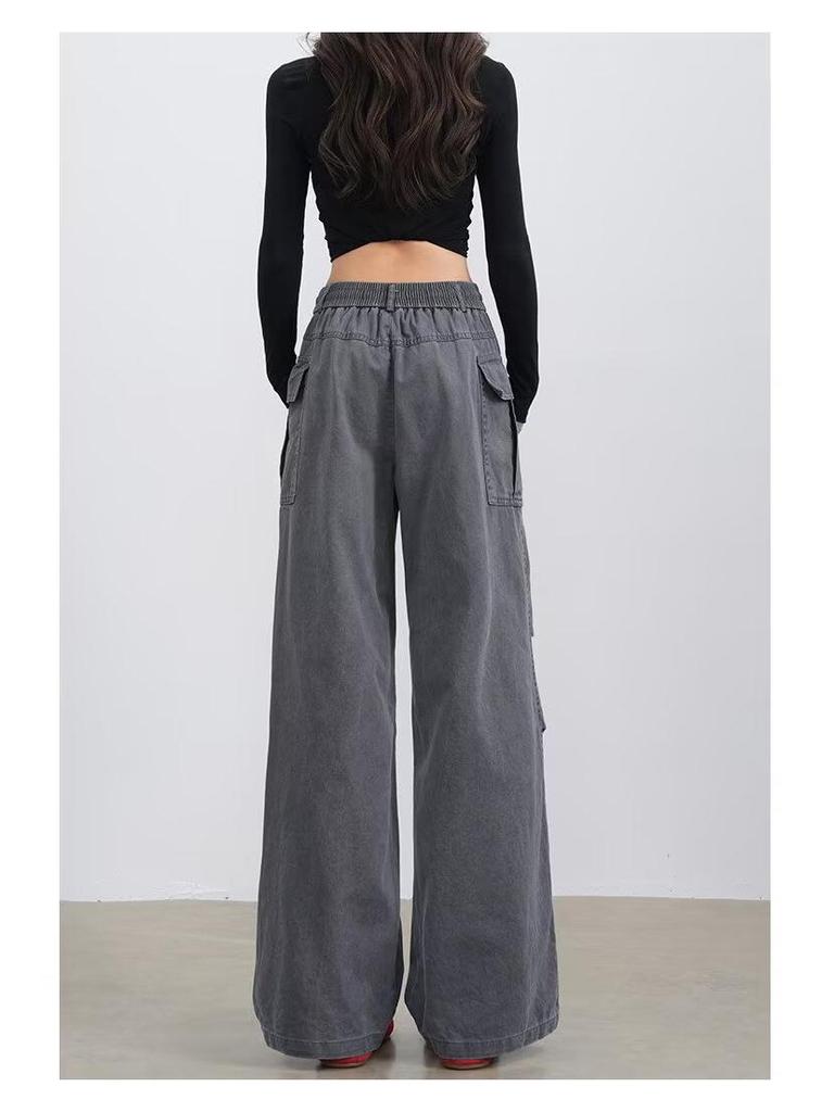Women's Korean-Style Trendy Cargo Pants: Versatile, Lightweight, High-Street Fashion for Spring/Summer