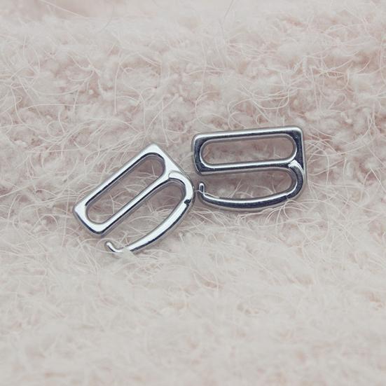 10Pcs Bra Hooks Electroplating Process Strong Material Durable Sturdy Two Holes