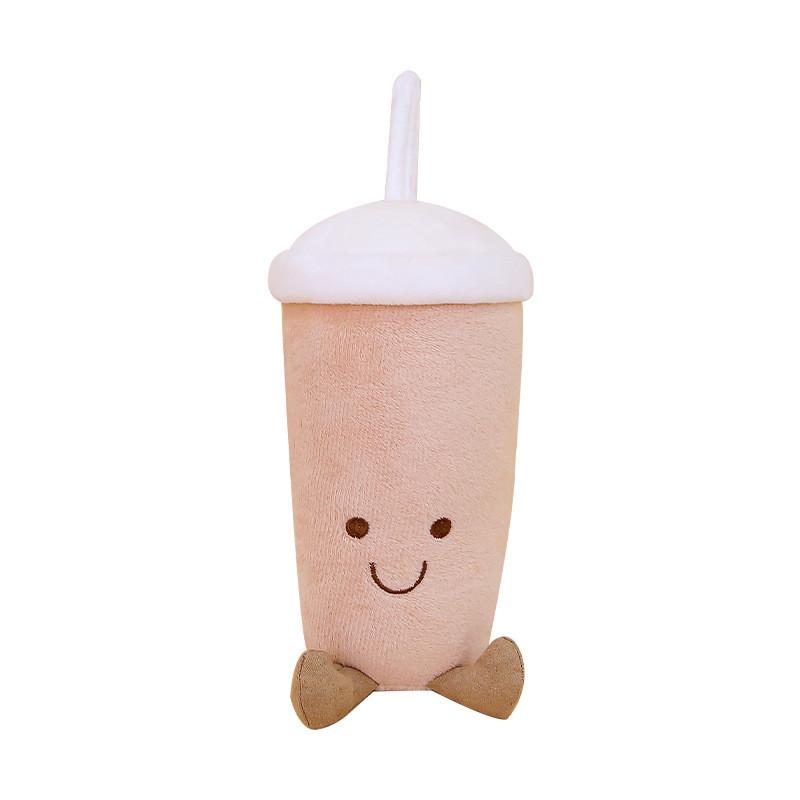 

Plush Milk Tea Cake Toy With Soft Polyester Filling For Kids Birthday Gift Milk