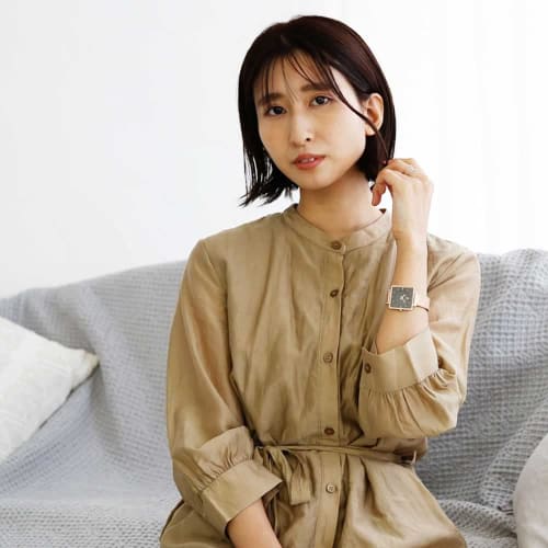 Pierre Lannier Le Carre Collection Mesh Strap Watch P008F938 Women's, Officially Imported, Pink Gold and Black