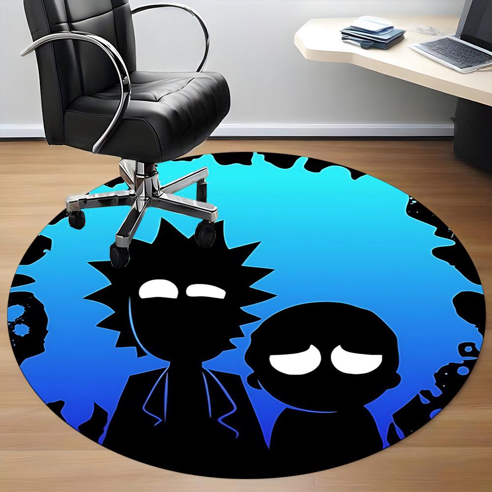 Tappeto Rotondo Ufficio Rick "Morty", Sotto Sedie da Ufficio Camera da Letto Soggiorno Decorazioni per la Casa a0908191