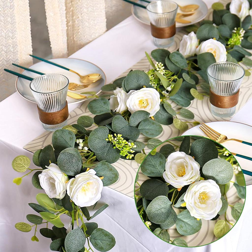 180cm Eucalyptus Vine Flower Artificial Green Plant Realistic Vine Home Decoration